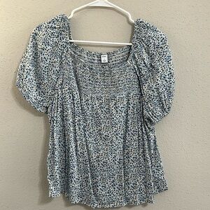 Old Navy Floral Smock Blouse